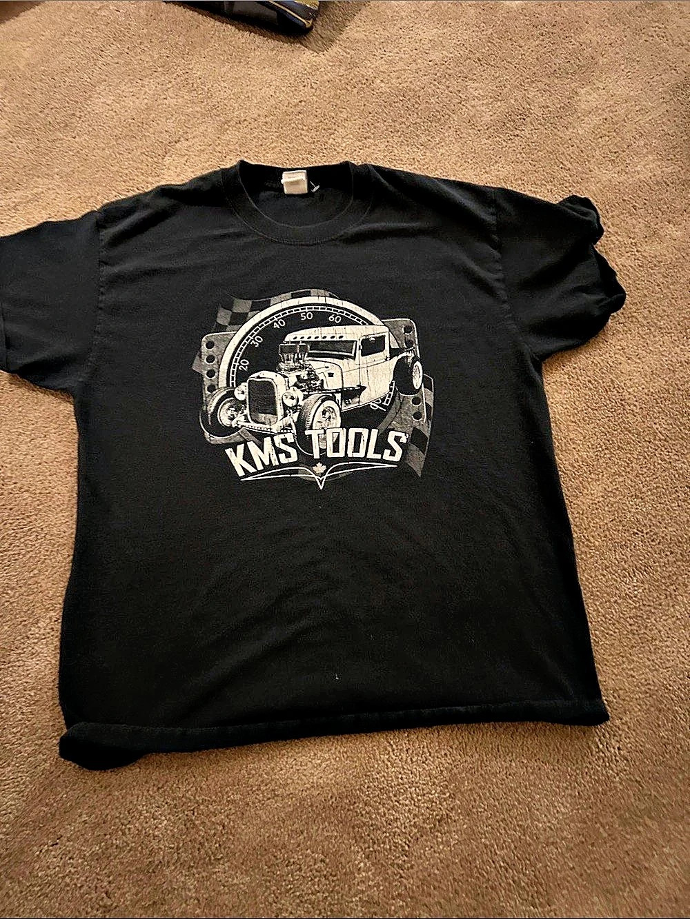 KMS Tools Classic Hot Rod Graphic T-Shirt Black Graphic Short Sleeve Tee
